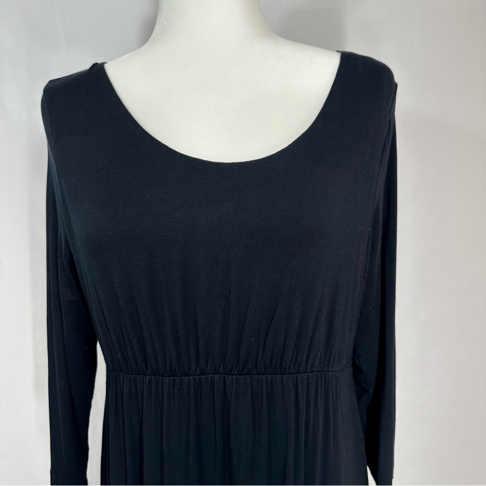 Soma Women's High Low Black Quarter Sleeve Dress Size: Large